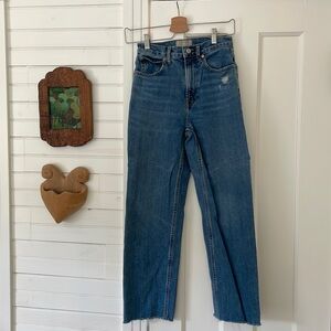 Everlane super high rise straight leg jeans in a size 25.
